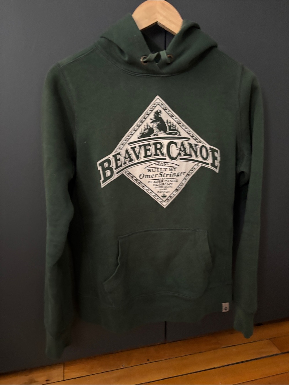 Beaver Canoe Women's Forest Green Logo Hoodie